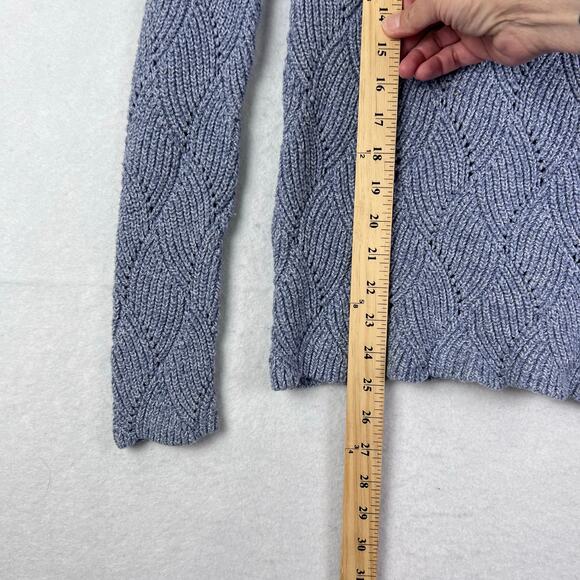 NEW Sundance Silk Cotton Blend Blue Champlain Turtleneck Textured Sweater XS - Picture 9 of 9
